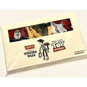 Toy Story Levi's Bandanas Bandana Woody Jessie Buzz Lightyear Paisley Red White